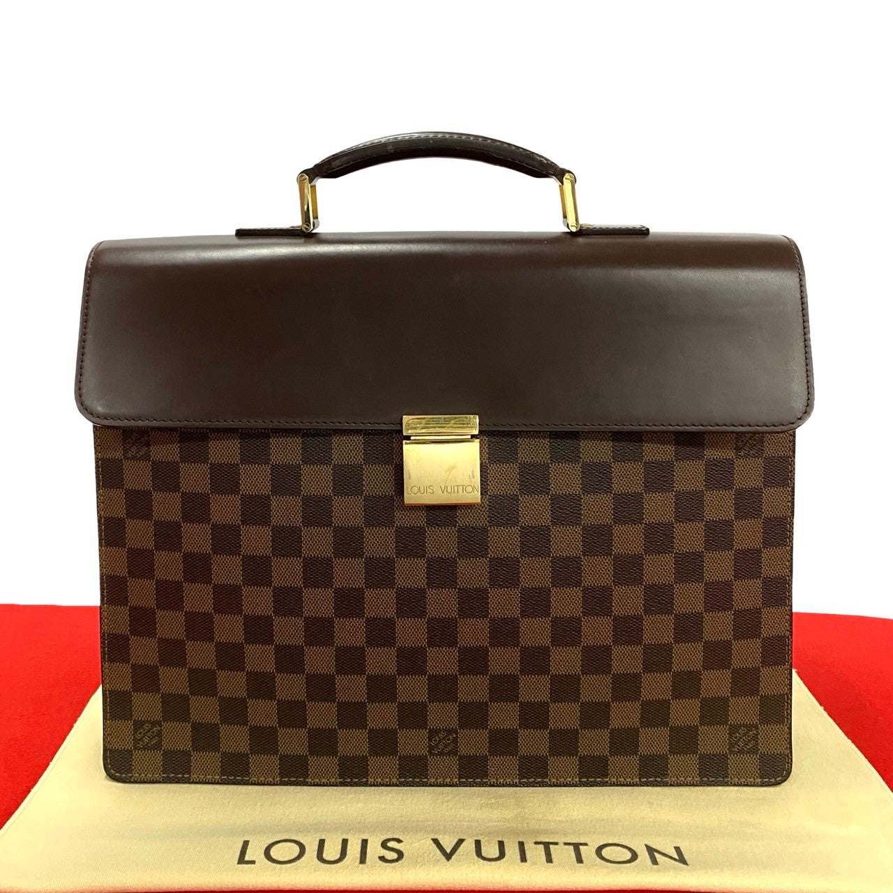 Louis Vuitton Business N53315 Damier Altona GM Leather Brown Handbag