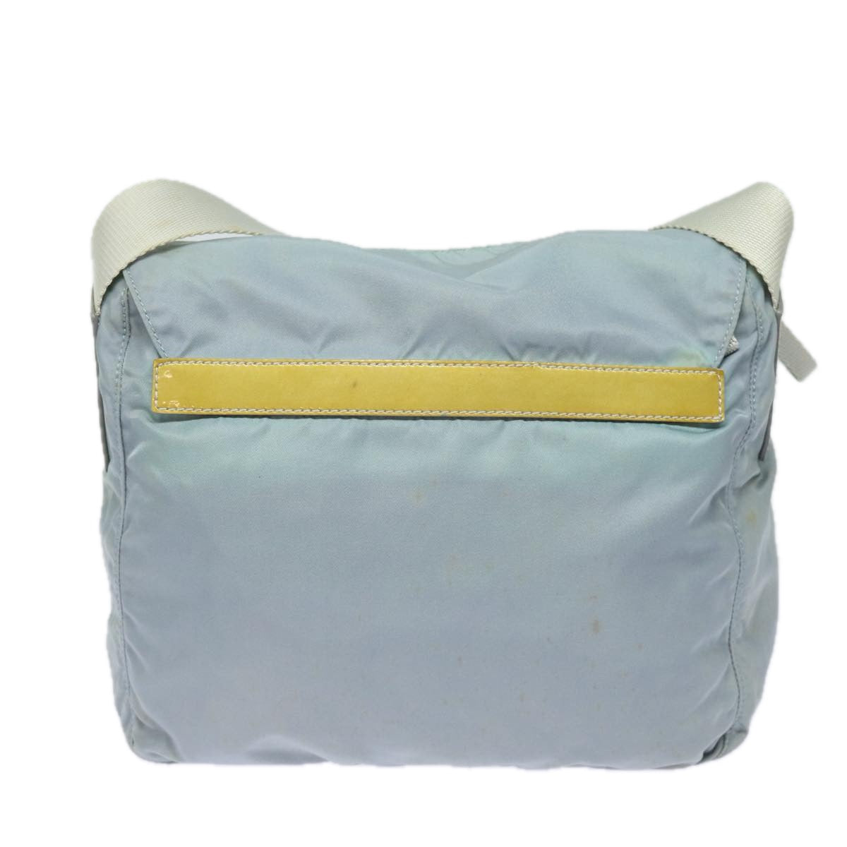 Prada Shoulder Bag Light Auth Nylon Blue Blue Auth 80574