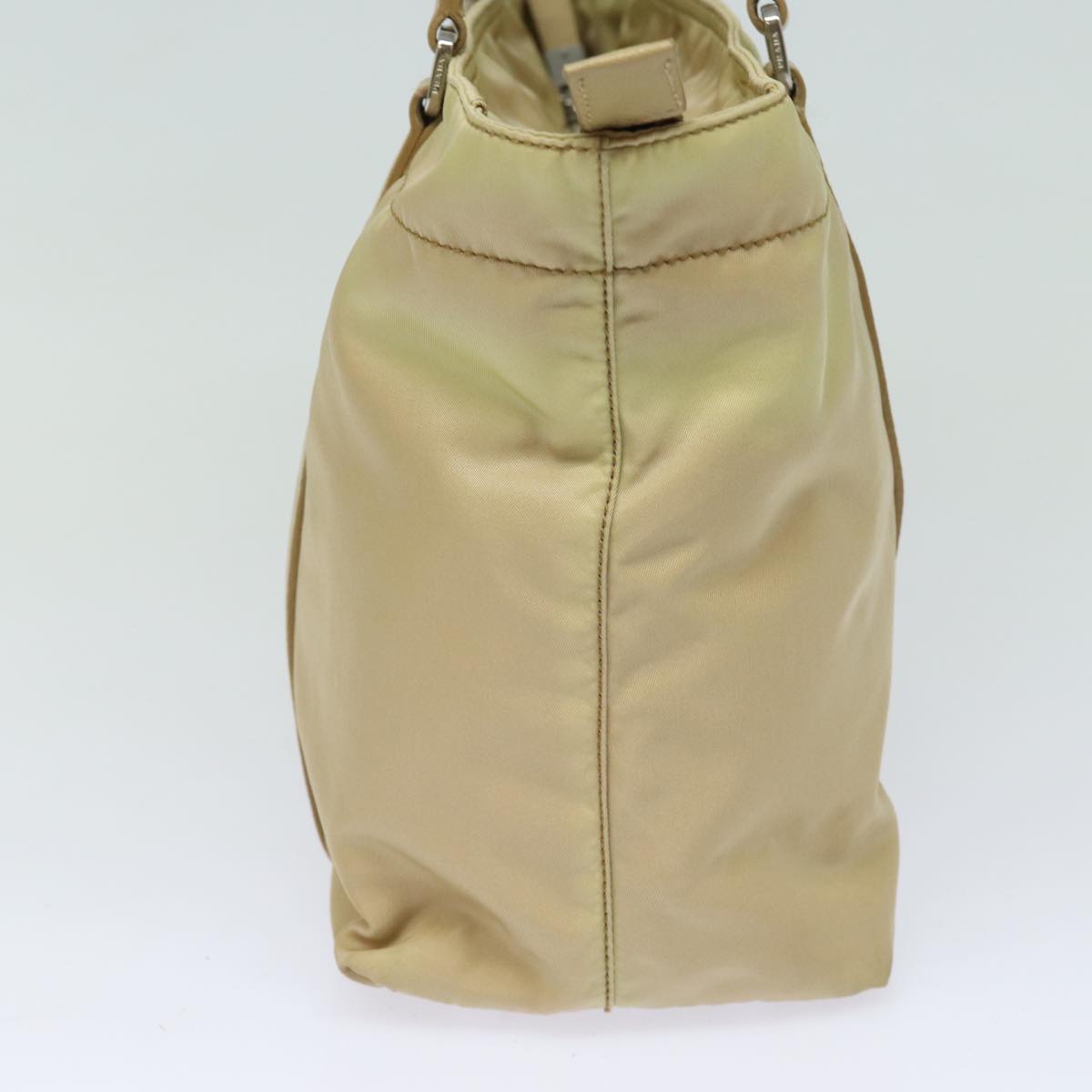 Prada Tote Bag Auth Nylon Beige Beige Auth 80575