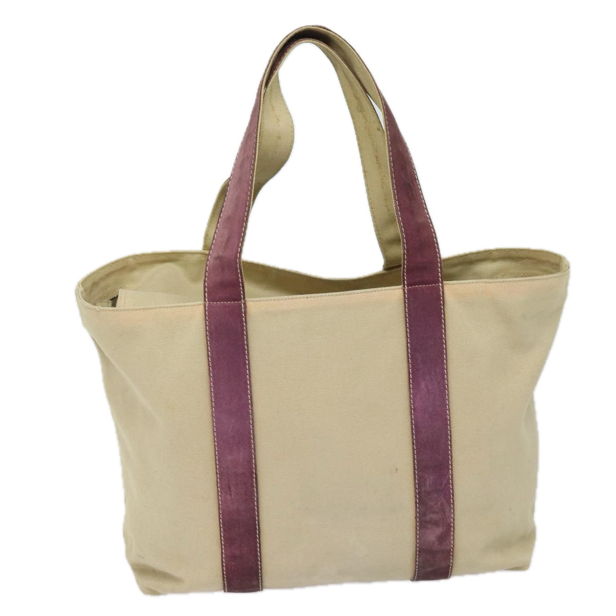 Prada Tote Bag Auth Canvas Beige