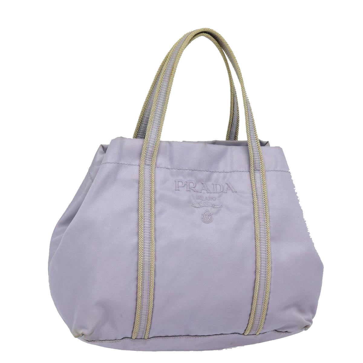 Prada Hand Bag Auth Nylon Purple Travel Bag Purple Auth 80612