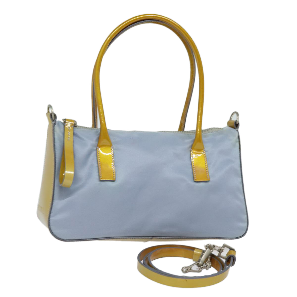 Prada Hand Bag 2Way Auth Nylon Blue Travel Bag