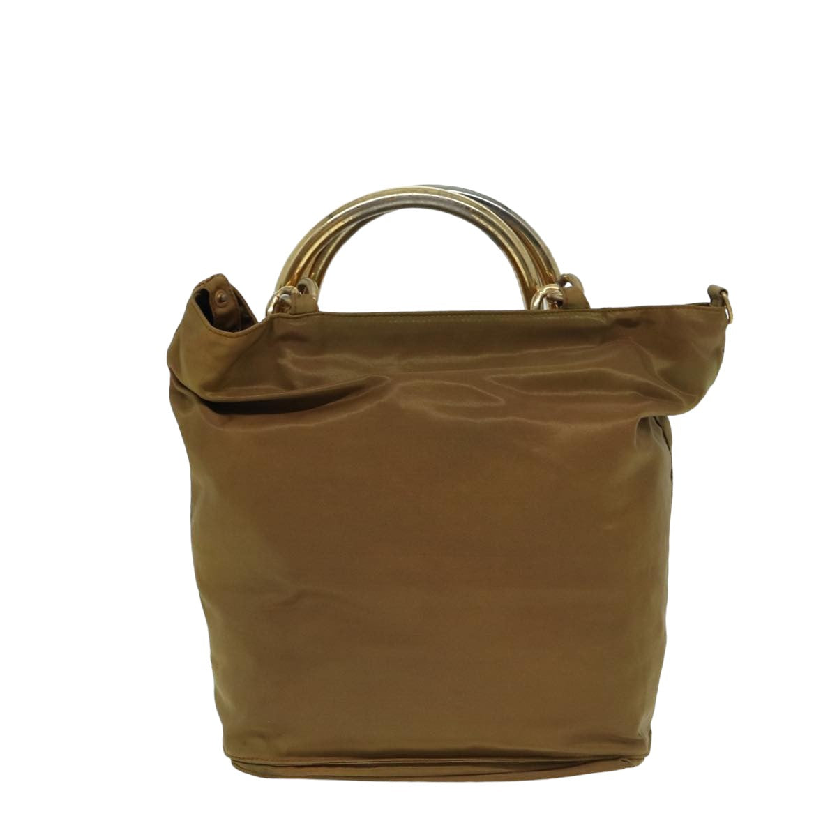Prada Shoulder Bag Auth Nylon Brown Brown Auth 80621