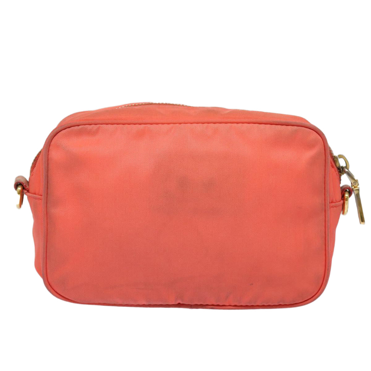 Prada Ribbon Shoulder Bag Auth Nylon Orange