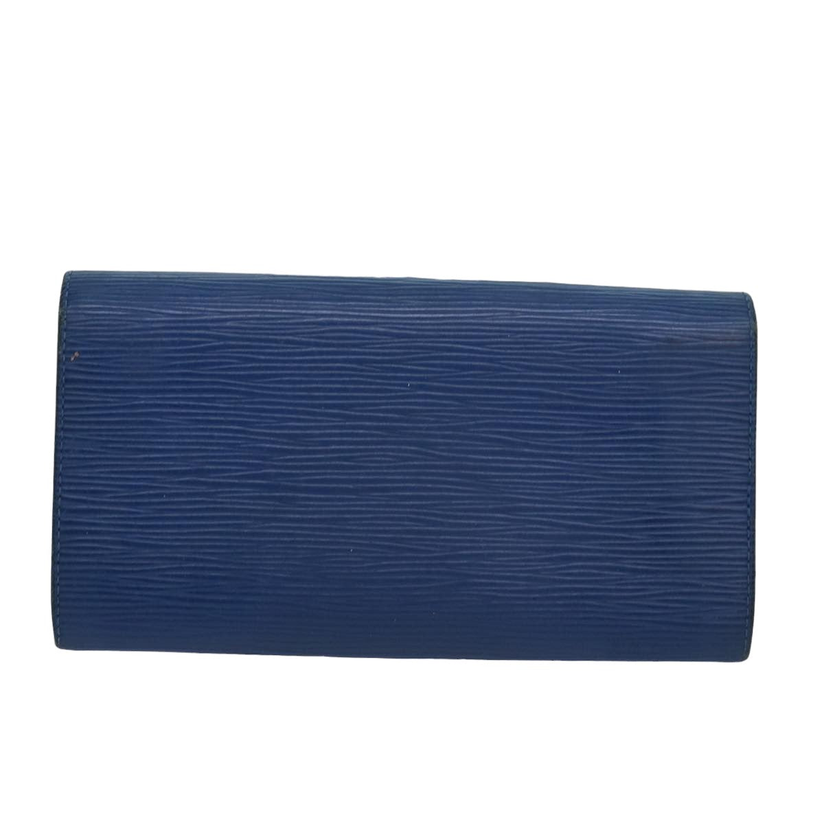 LOUIS VUITTON Epi Pochette Porte Monnaie Credit Wallet Blue M63575 LV Auth 80669
