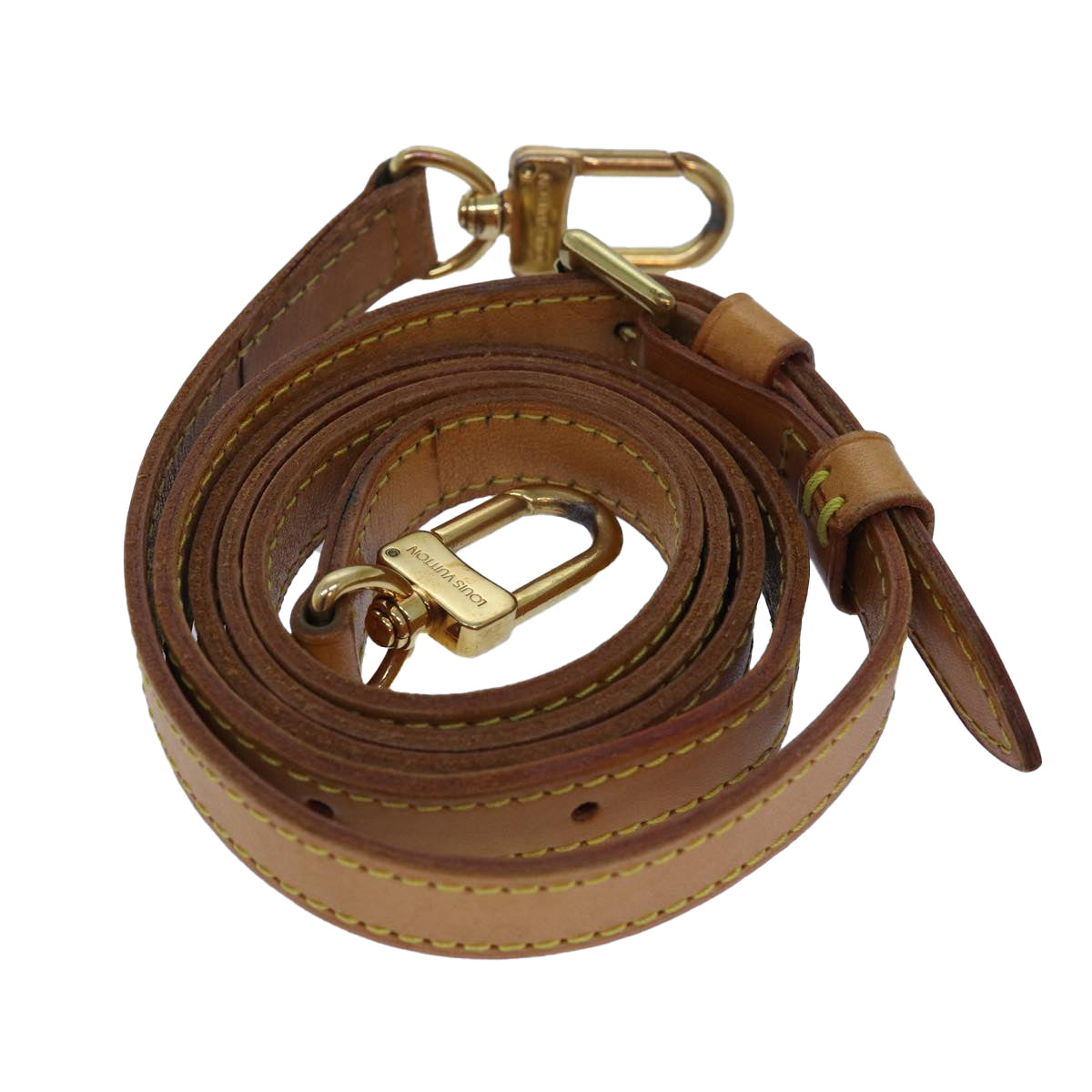 Louis Vuitton Adjustable Shoulder Strap Leather 37.8"-45.3" Beige Fashion Accessory