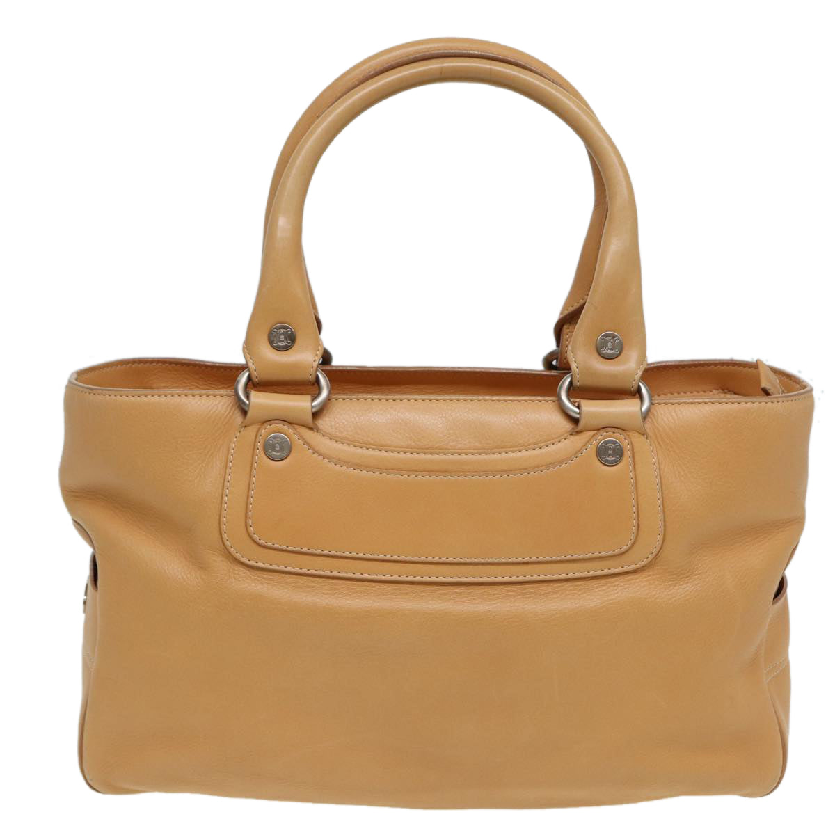 Luxury Hand Bag Leather Beige Travel Bag