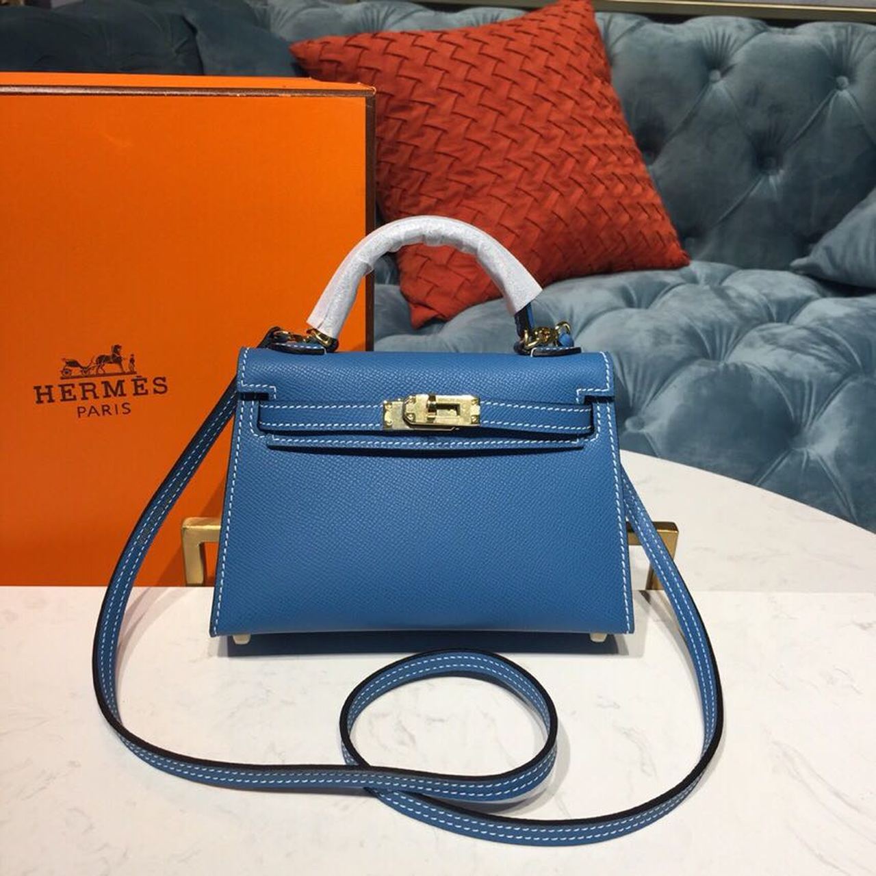 Top Quality Kelly Zanzibar For Women Toned Blue Gold Travel Bag