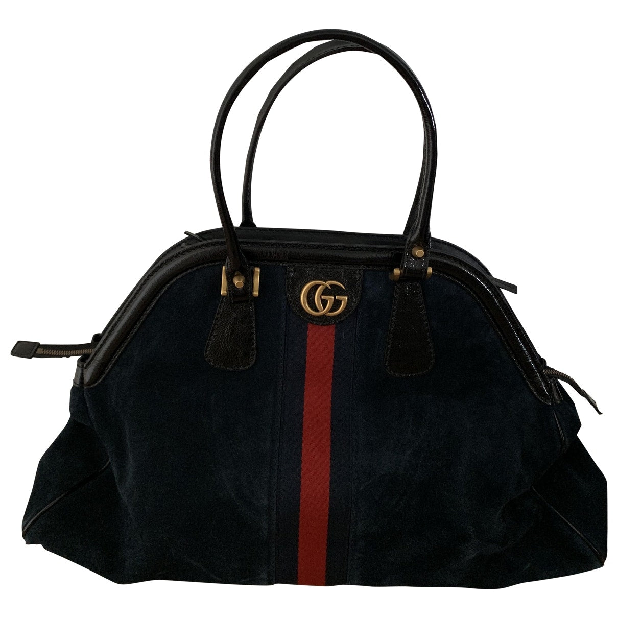 Gucci re(belle) blue suede handbag
