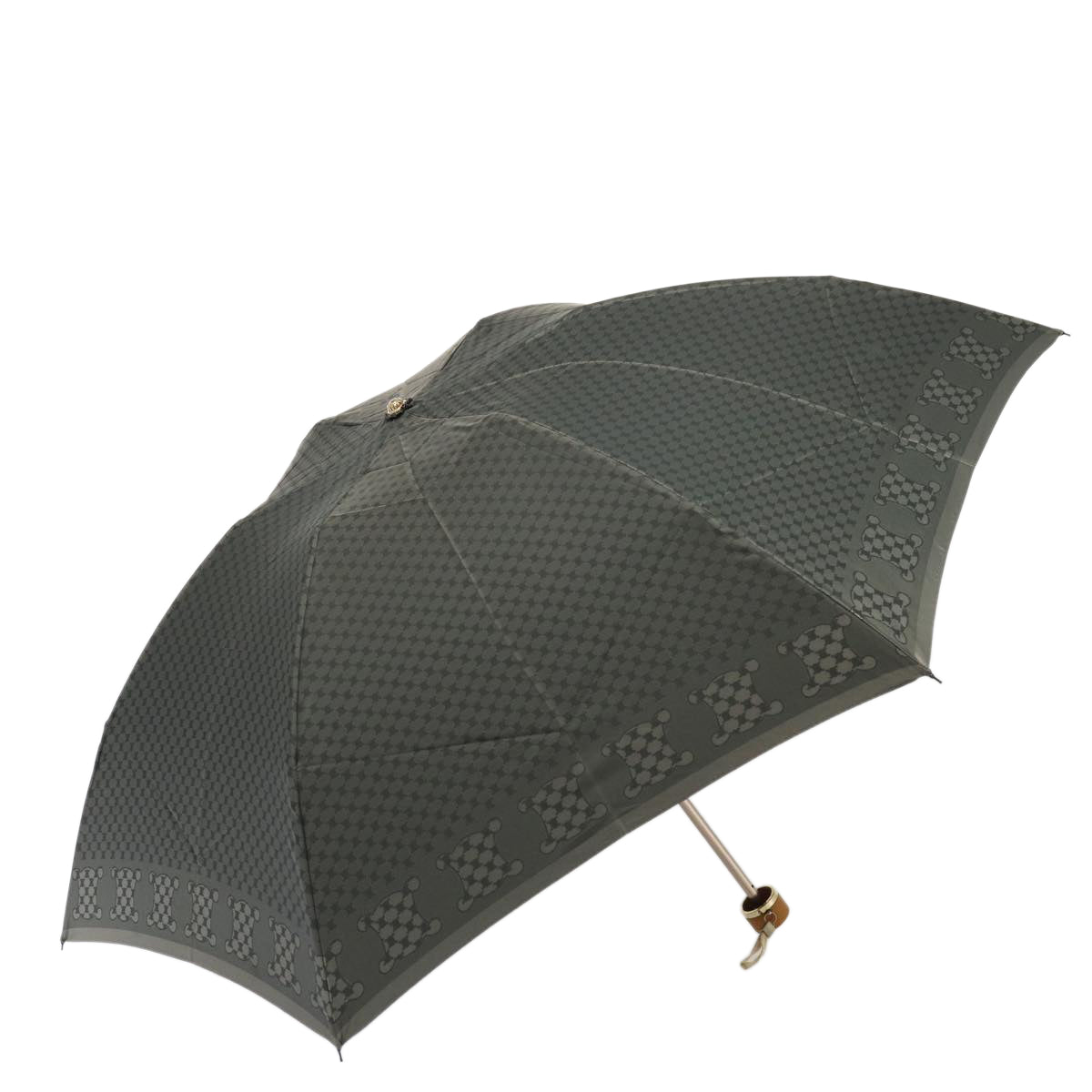 Luxury Macadam Folding Umbrella Gray Handbag Canvas Nylon Travel Bag