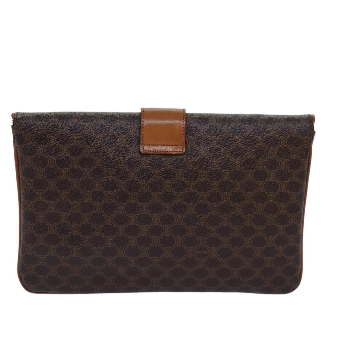 Luxury Macadam Clutch Bag Pvc Leather Canvas Leather Brown
