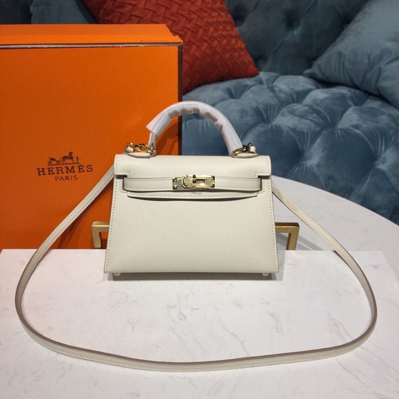 Top Quality Kelly For Women Toned Hardware White Gold Travel Bag 75In19Cm 2019