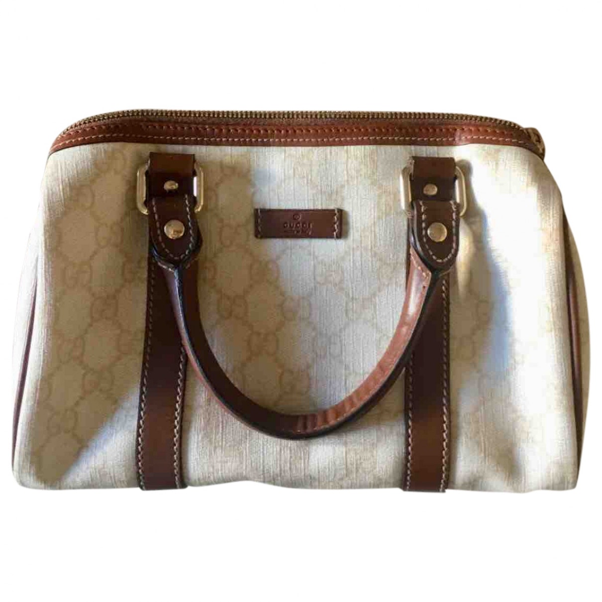 Gucci boston beige cloth handbag