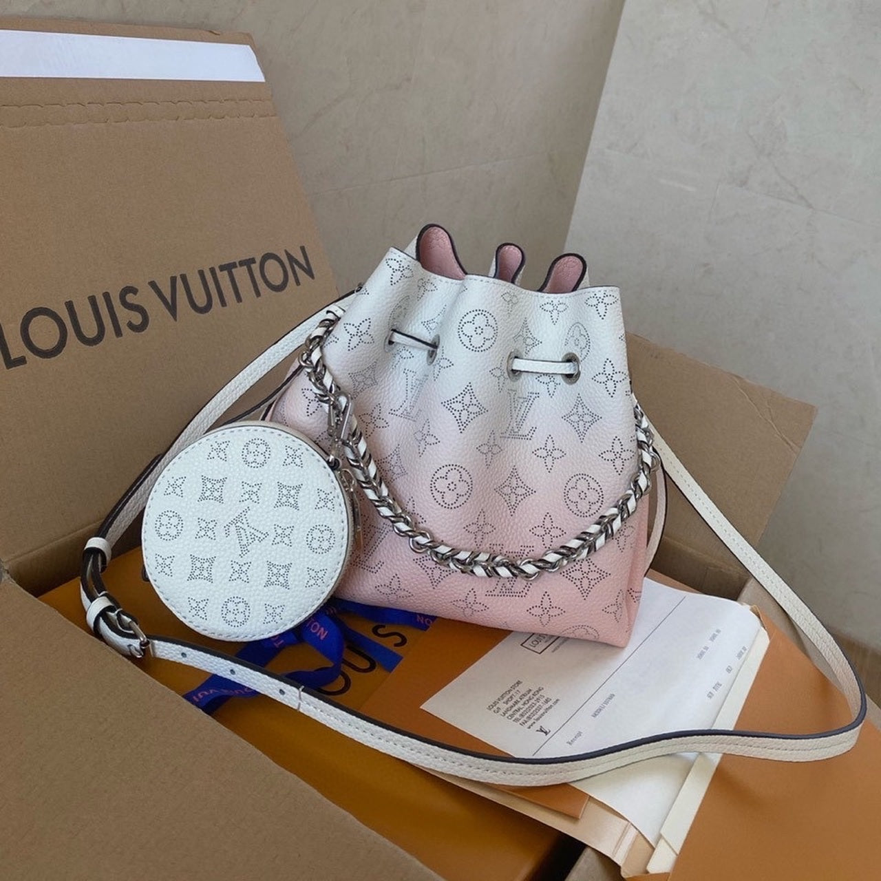Top Quality Bella Bag For Women Shoulder Pink Bucket Crossbody Bag