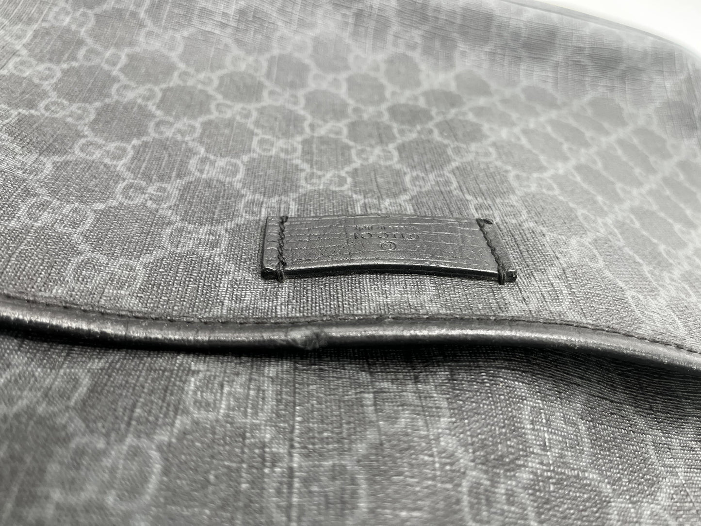 Gucci Gg Supreme Shoulder Bag Canvas Black Leather Shoulder Bag Bag
