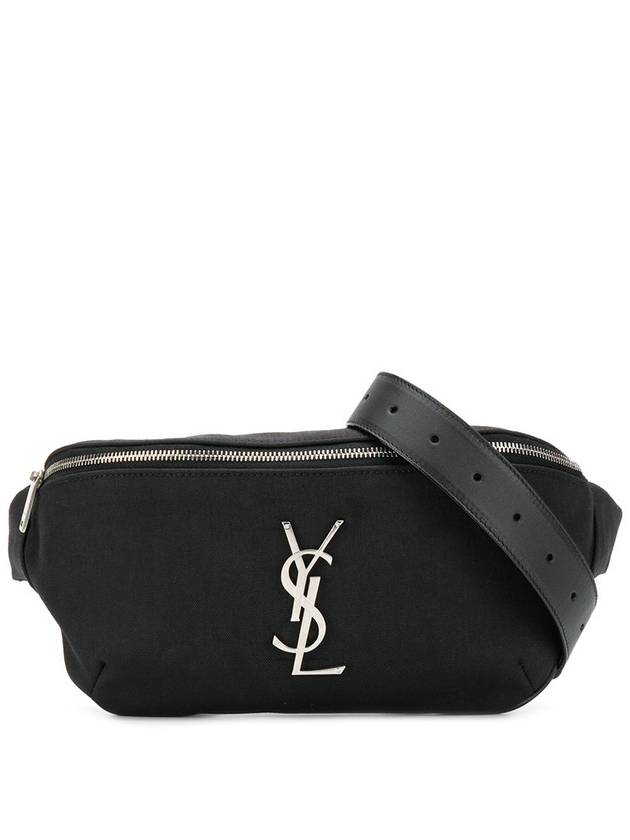 YSL Saint Laurent Luxury Trending Cassandre Classic Belt Bag Leather Canvas Black Giv6E 1000 2