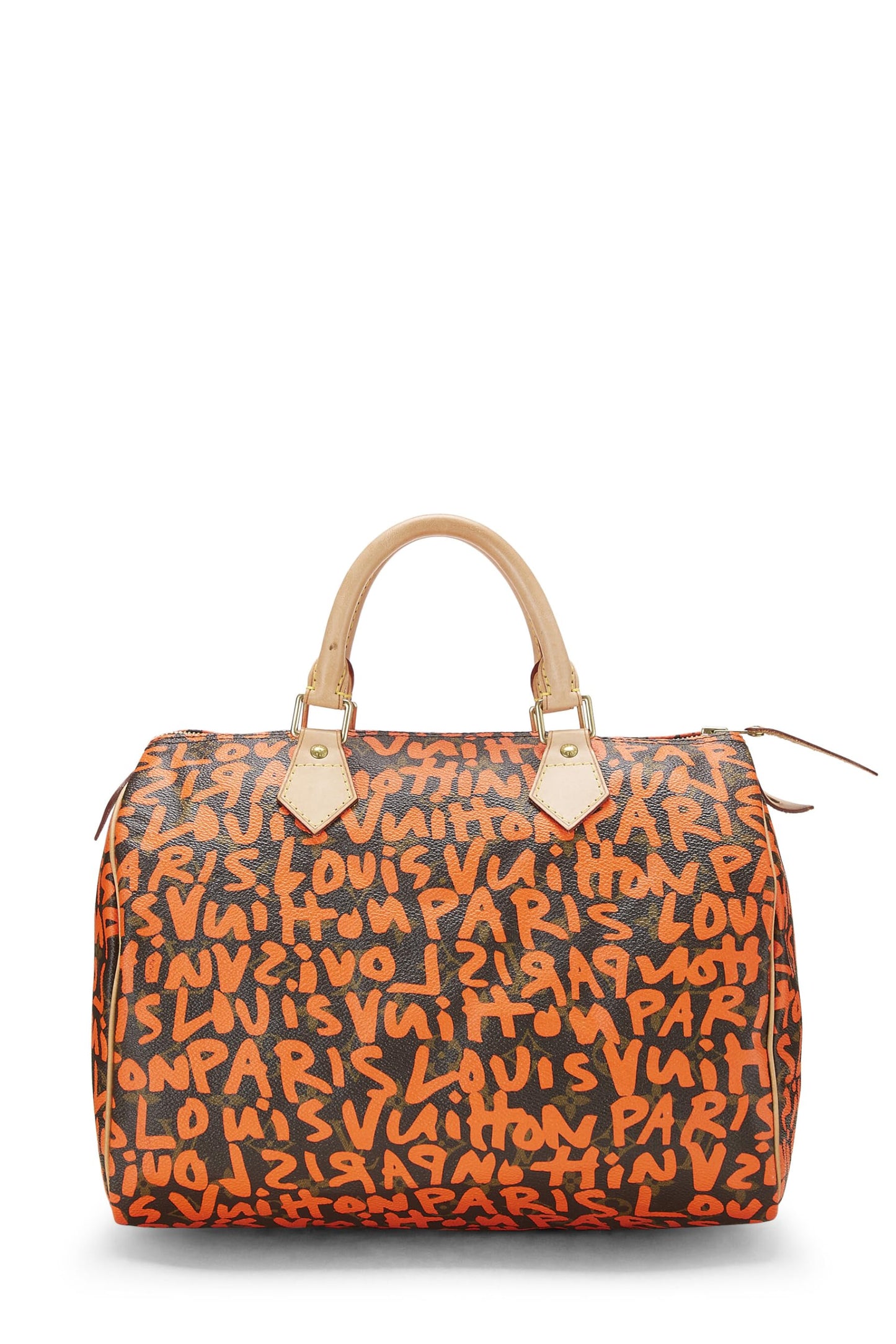 Louis Vuitton,  Stephen Spro  x Louis Vuitton Orange Graffiti Speedy 30, Orange
