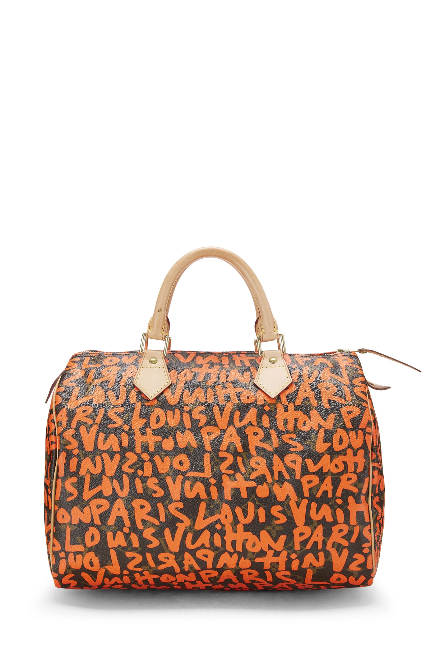 Louis Vuitton,  Stephen Spro  x Louis Vuitton Orange Graffiti Speedy 30, Orange