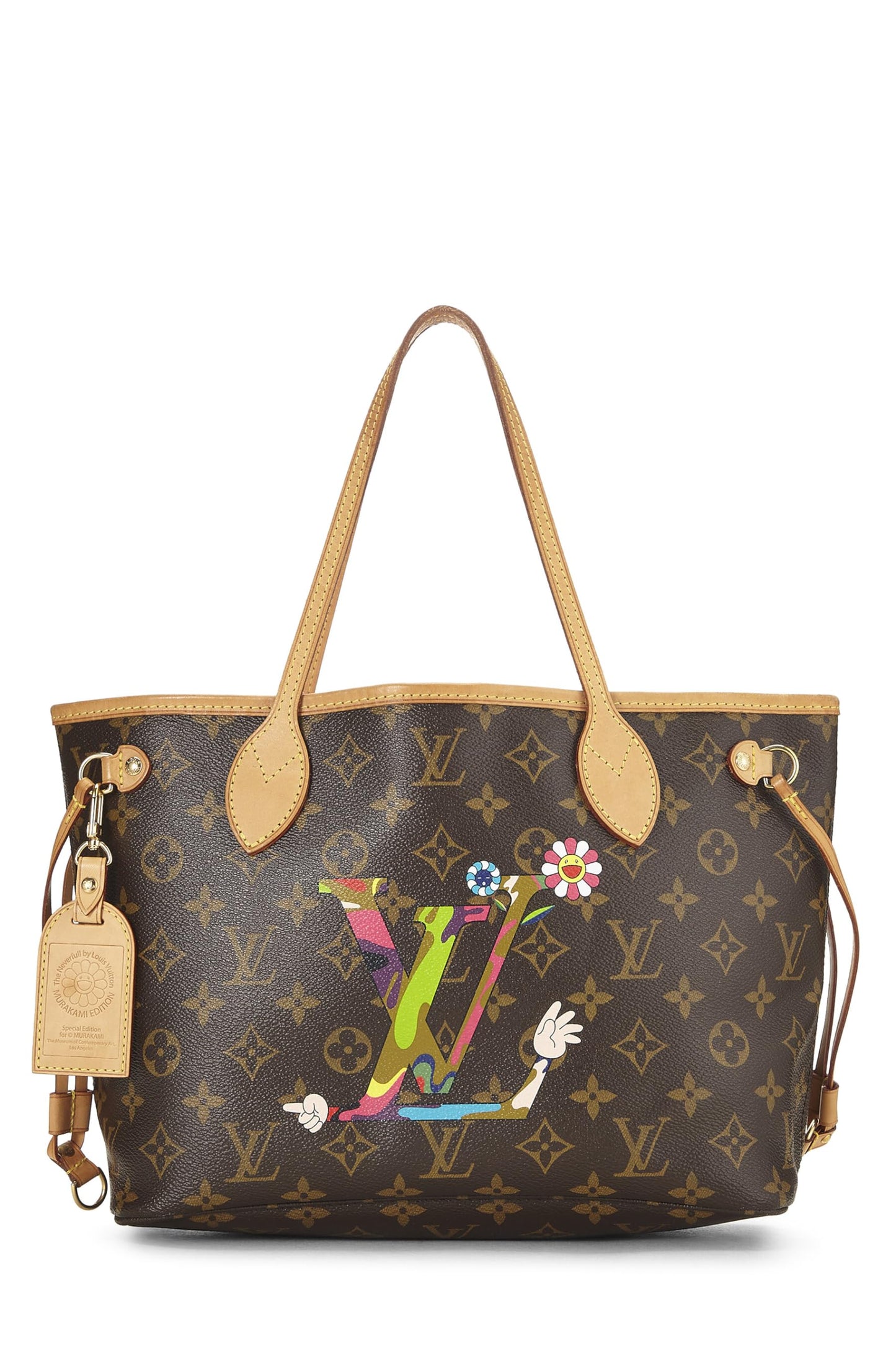Louis Vuitton,  Takashi Murakami x Louis Vuitton Monogram Hands Neverfull PM, Brown