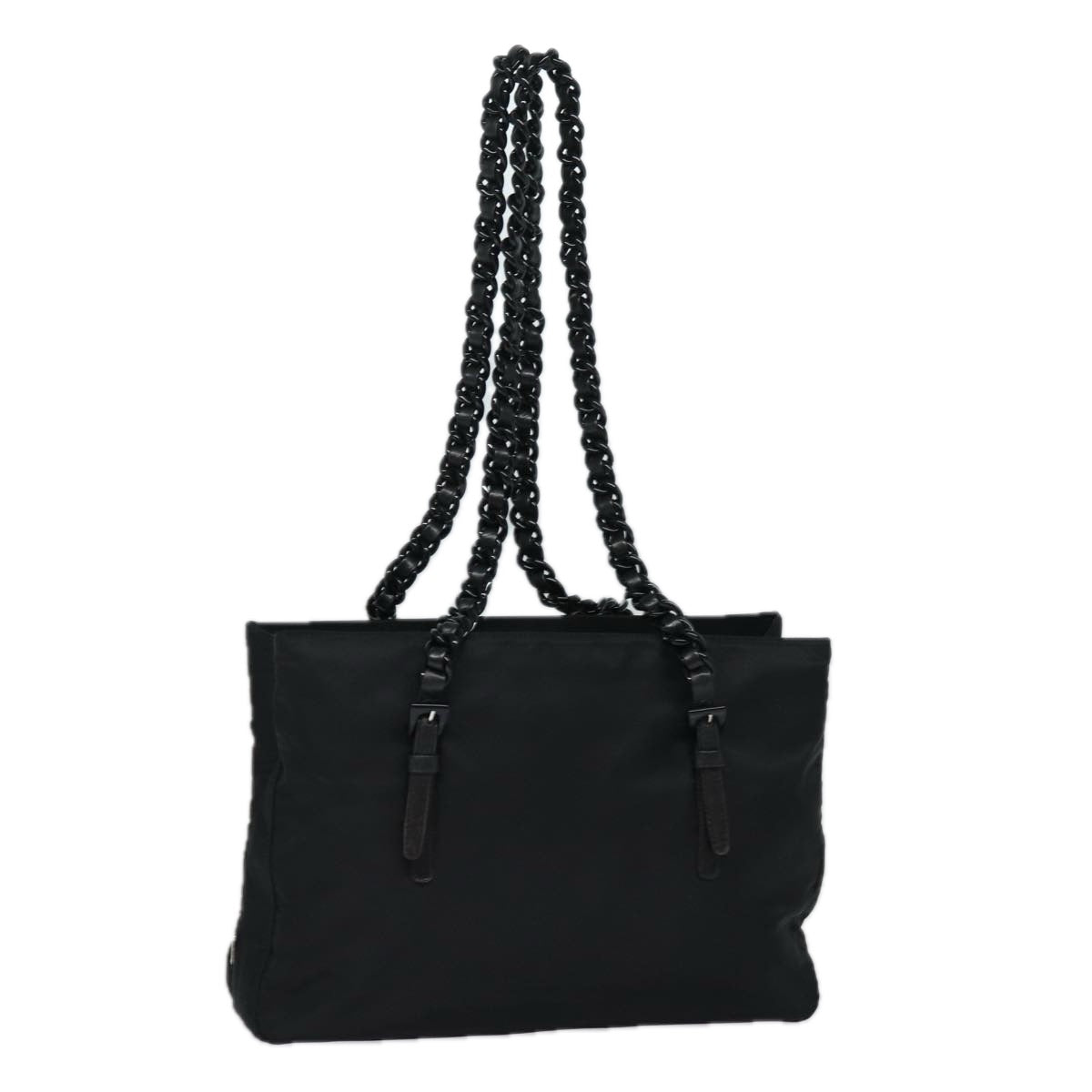 Prada Shoulder Bag Auth Nylon Black Black Auth 81003