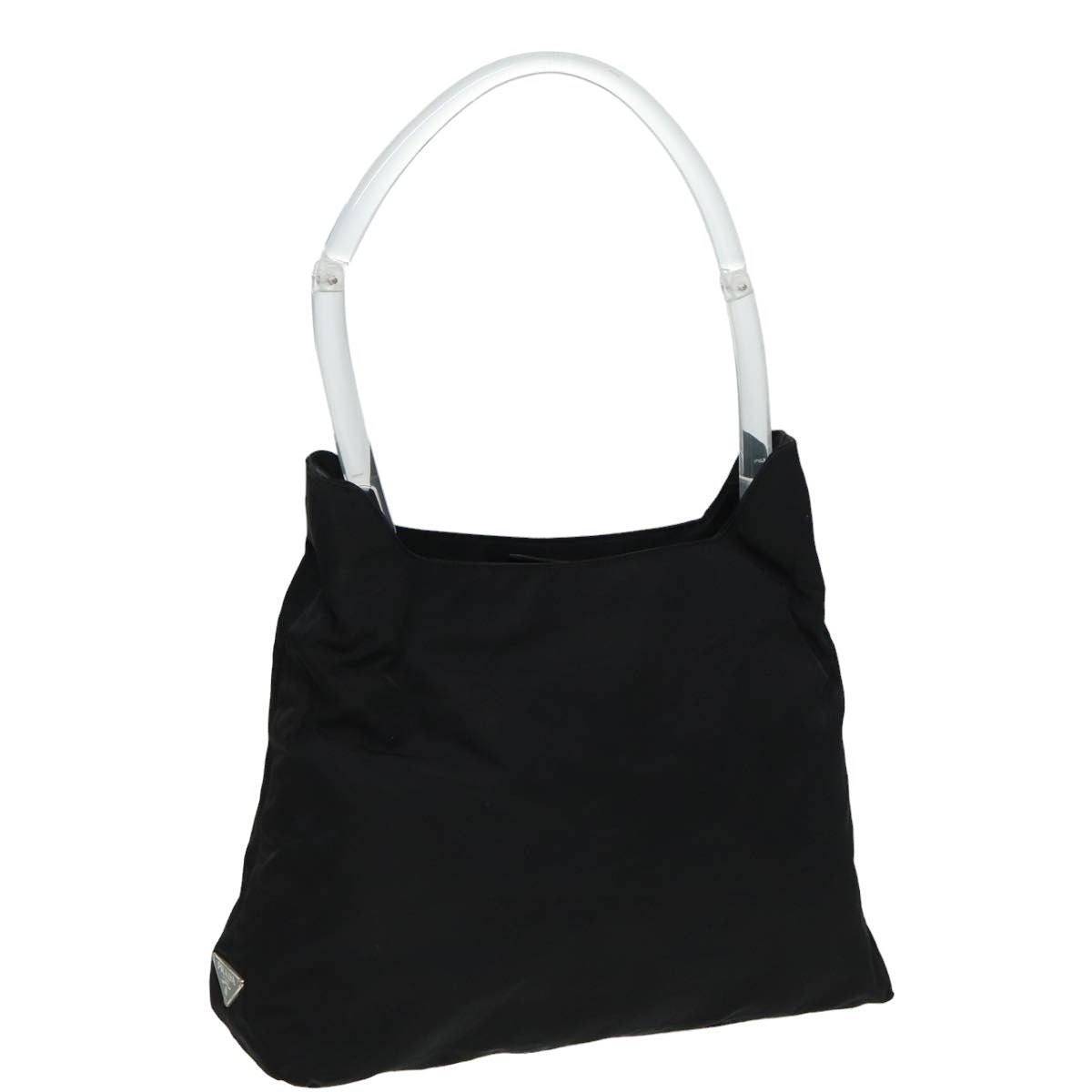 Prada Shoulder Bag Auth Nylon Black Black Auth 81015