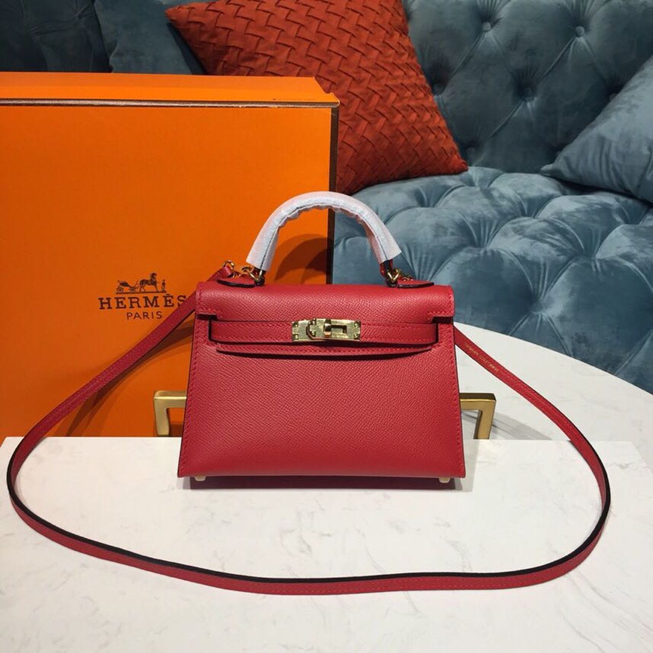 Top Quality Kelly Cas Ue For Women Gold Mini Travel Bag