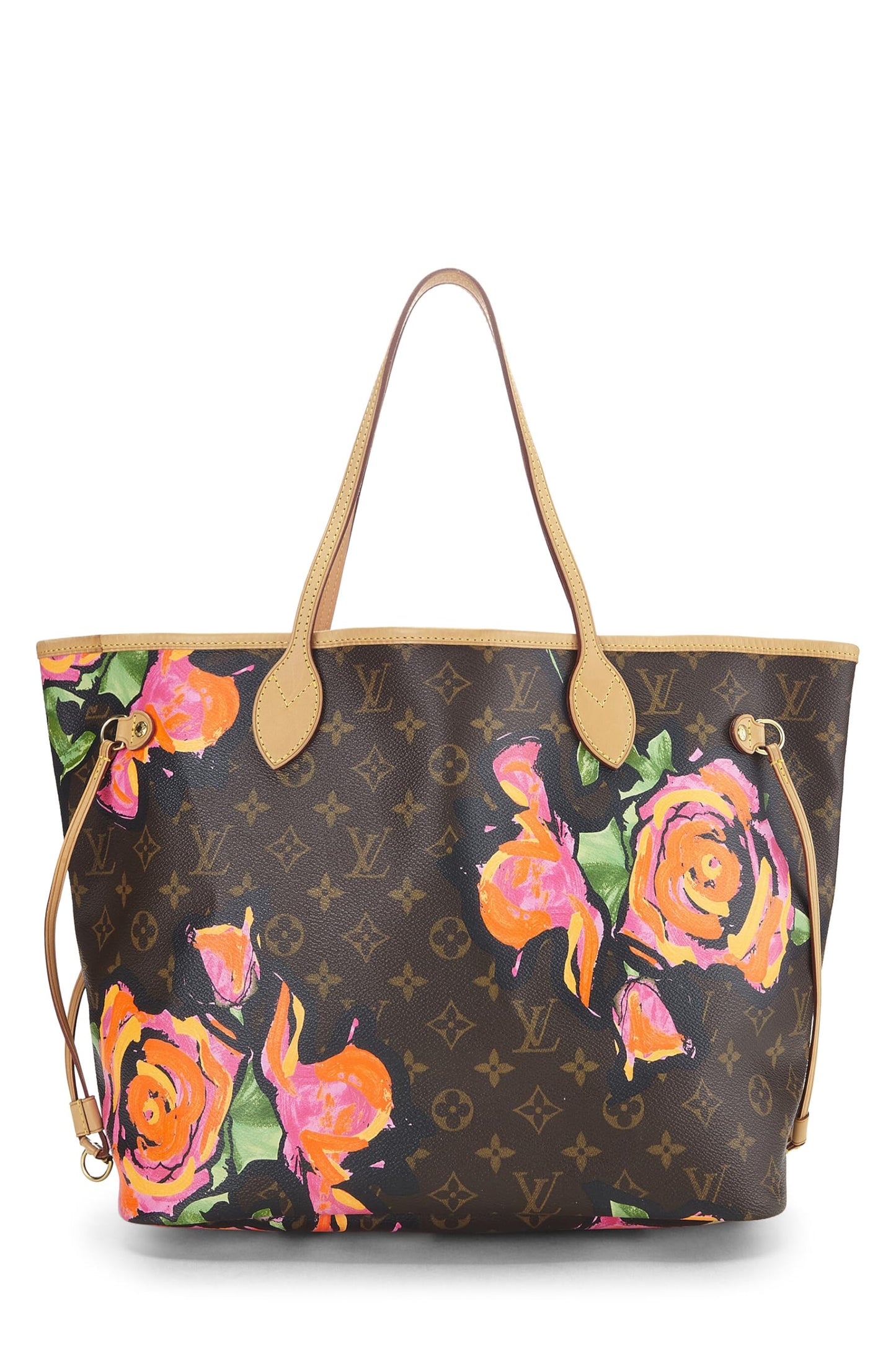 Louis Vuitton,  Stephen Spro  x Louis Vuitton Monogram Canvas Roses Neverfull MM, Brown