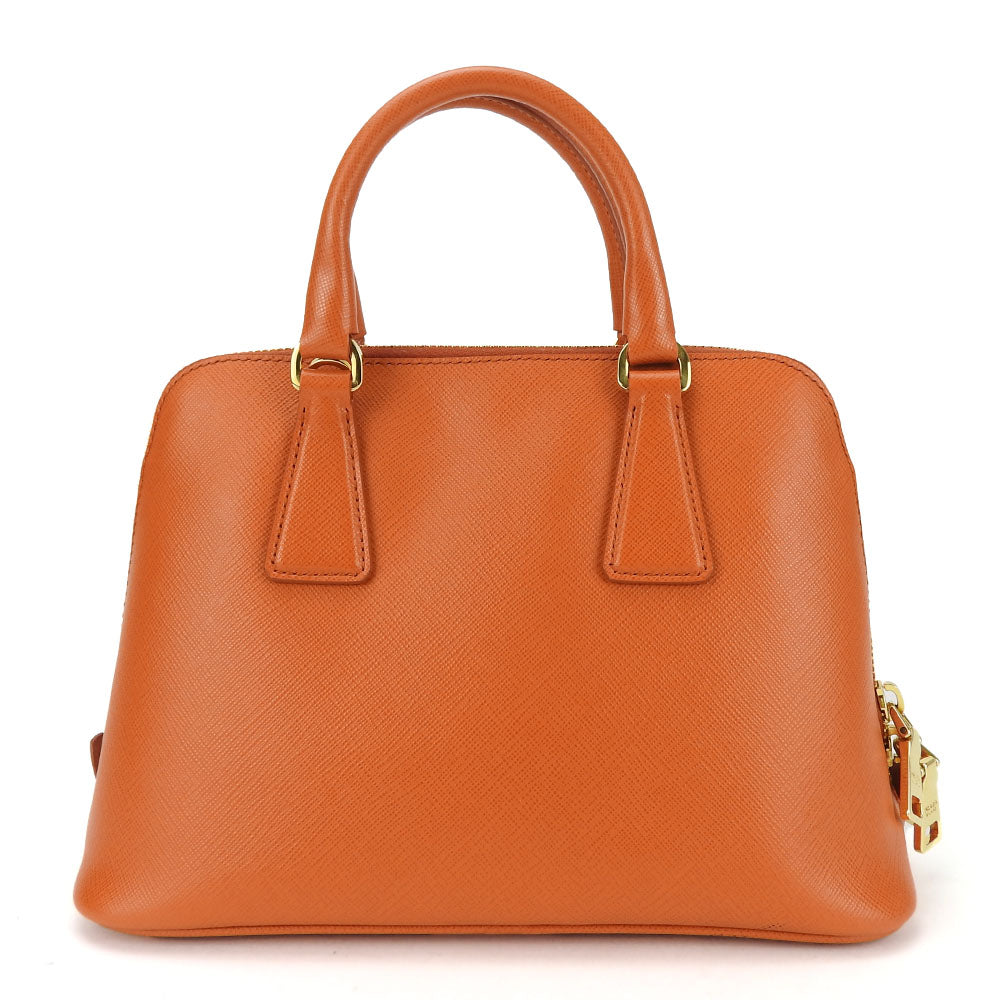 Safiano Orange Leather Travel Bag