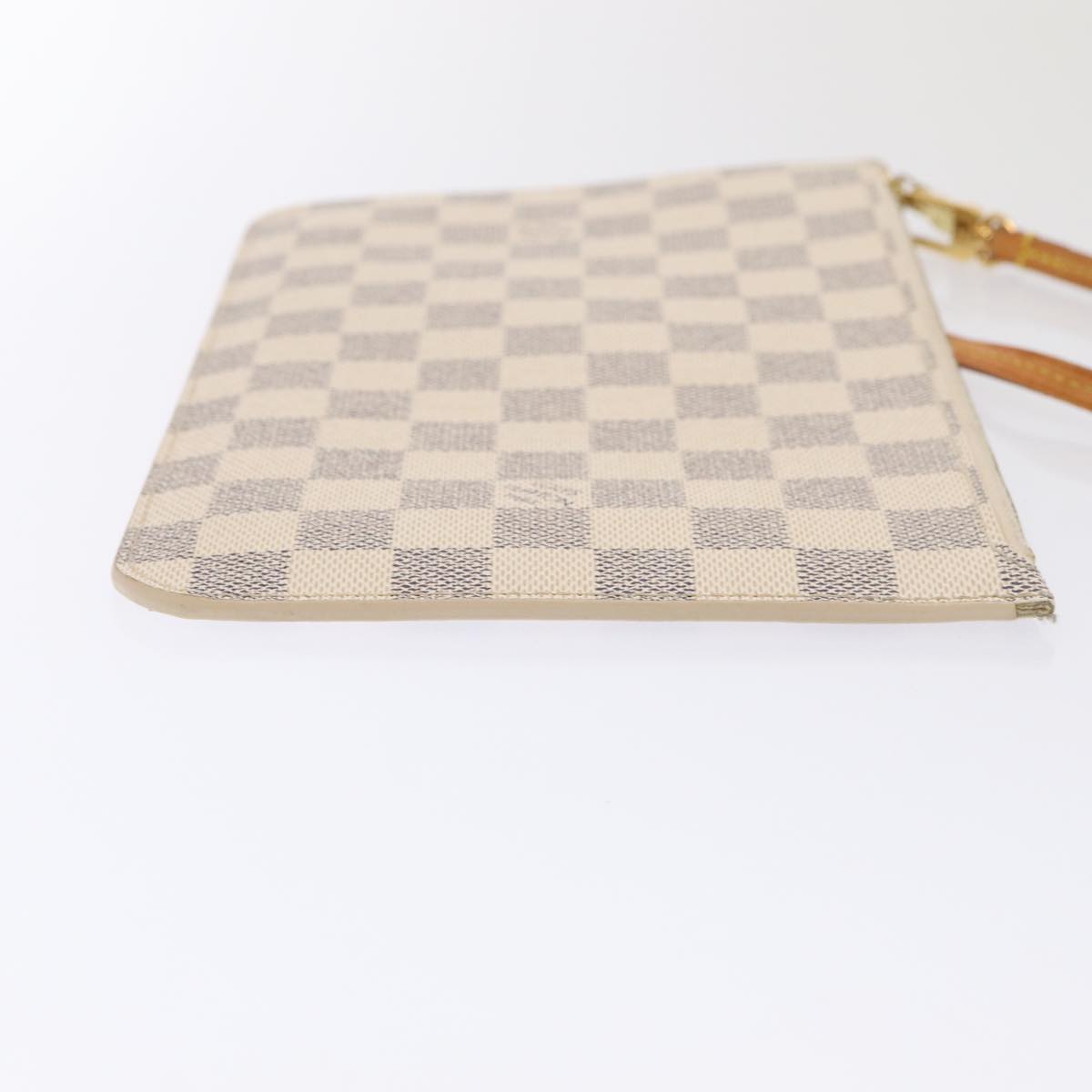 LOUIS VUITTON Damier Azur Neverfull MM Pouch Pouch LV Auth 81073