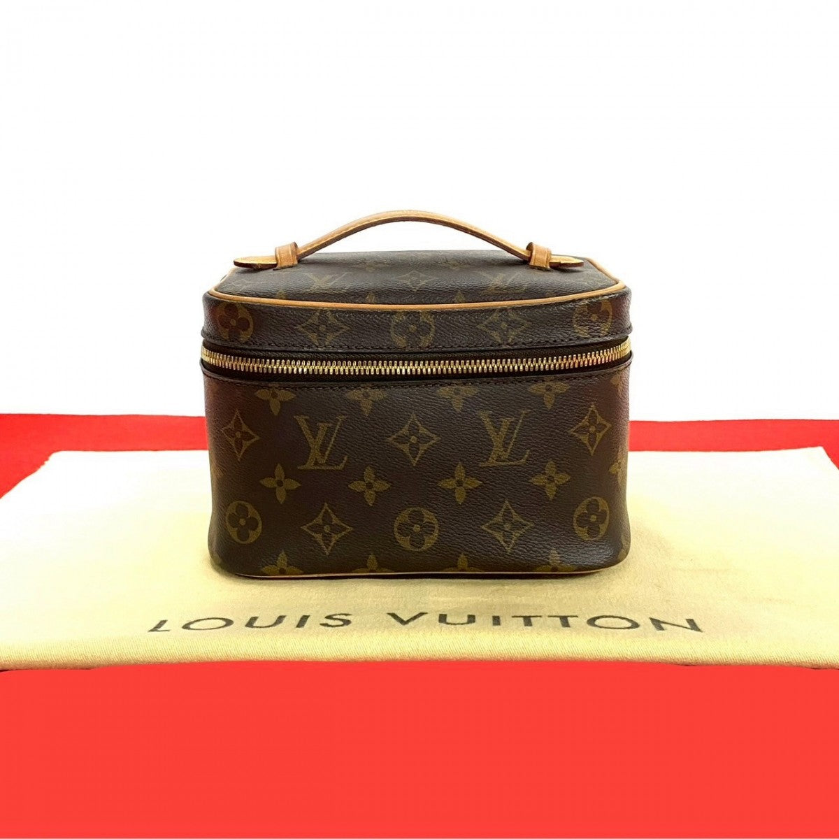 Louis Vuitton M44495 PVC Nice Monogram Leather Brown Mini Bag