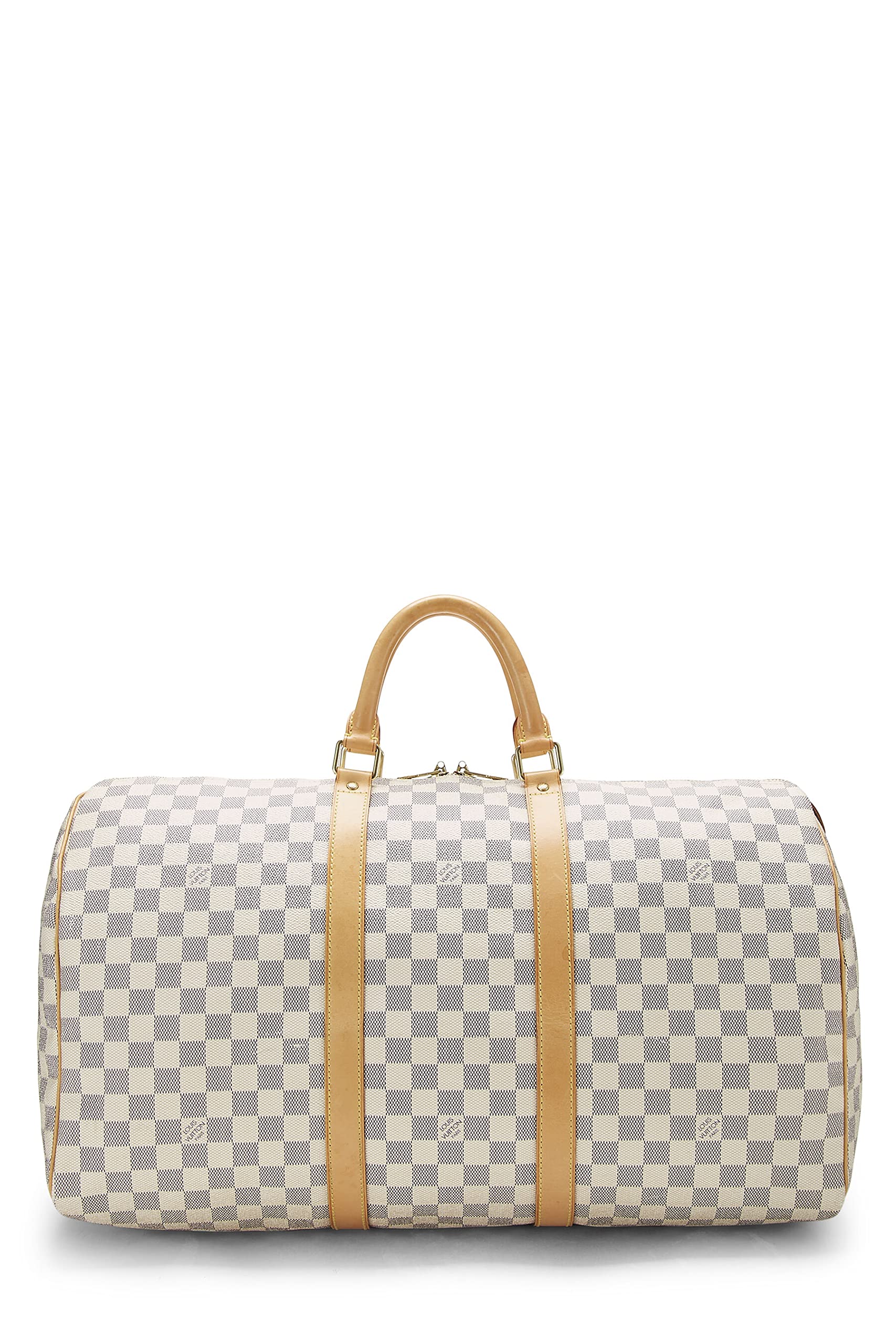 Louis Vuitton,  Damier Azur Keepall 50, White