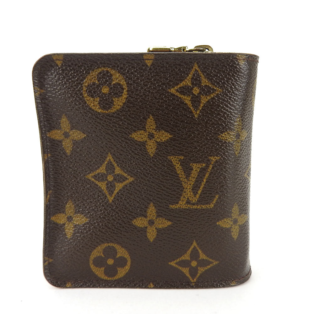 Louis Vuitton Bifold M61667 Compact zip Monogram Brown Wallet Case 2