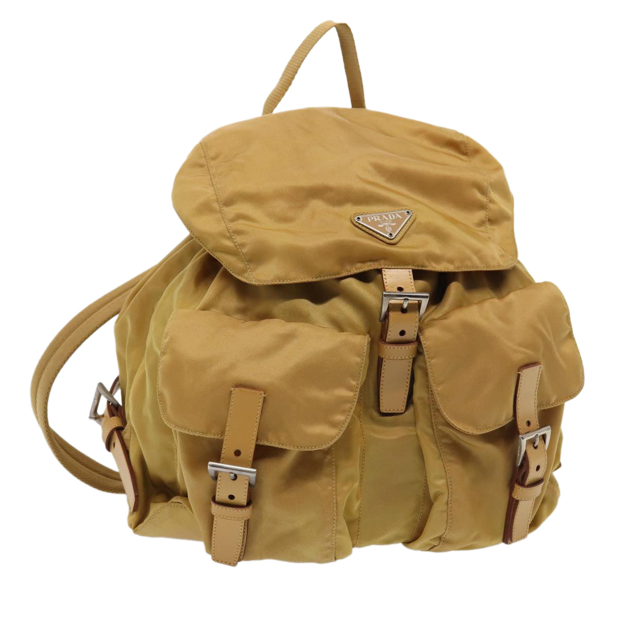 Prada Backpack Auth Nylon Yellow