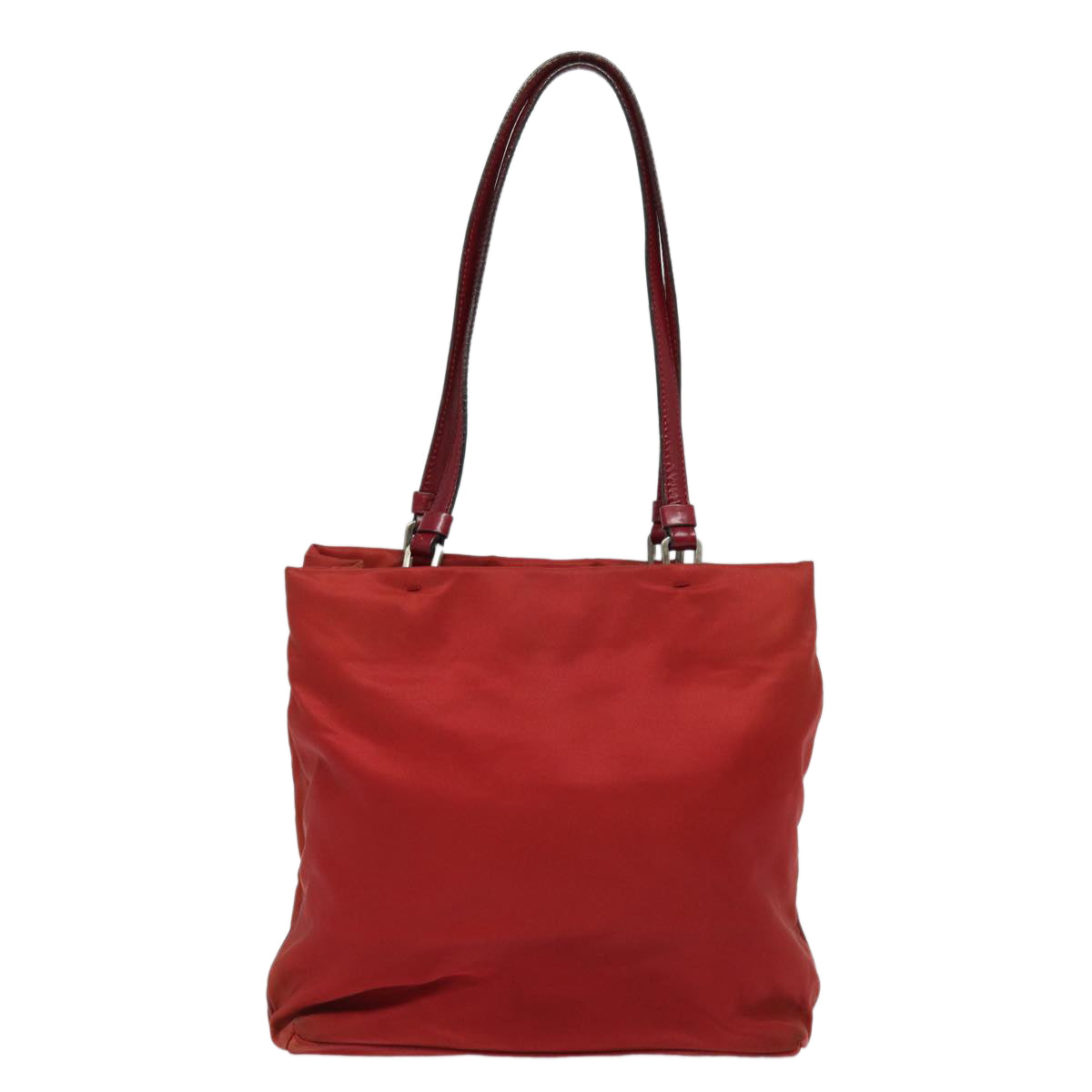 Prada Hand Bag Auth Nylon Red Travel Bag Red Auth 81177