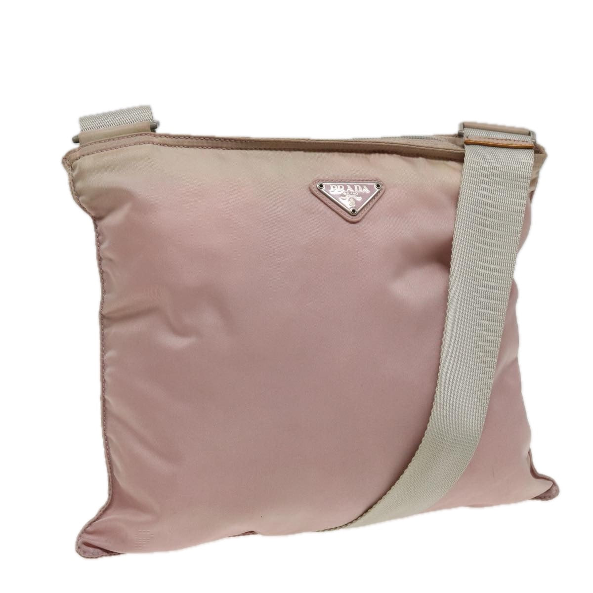 Prada Shoulder Bag Auth Nylon Pink Pink Auth 81182