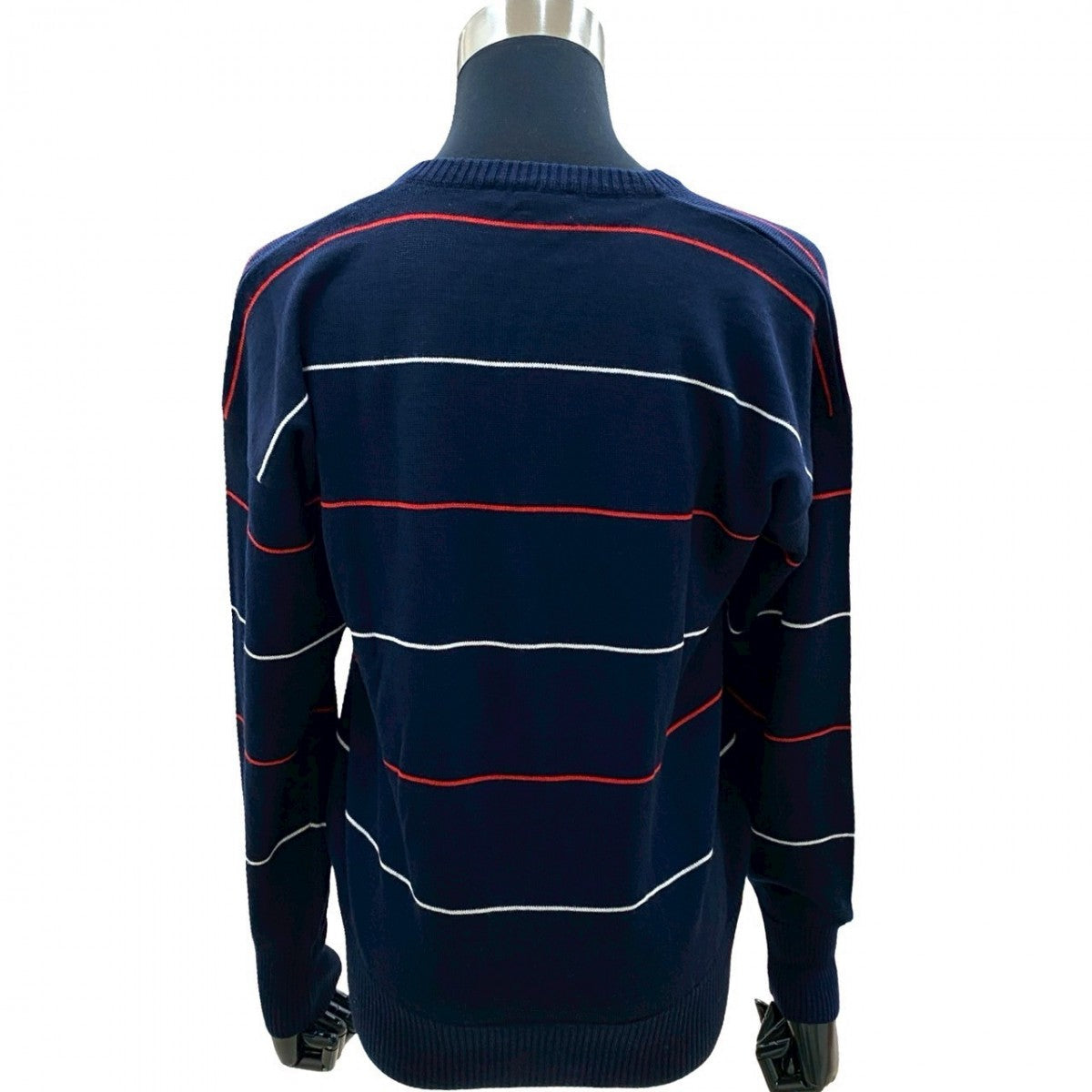 Sweater Wool Navy V Neck School Knit Logo Travel Bag