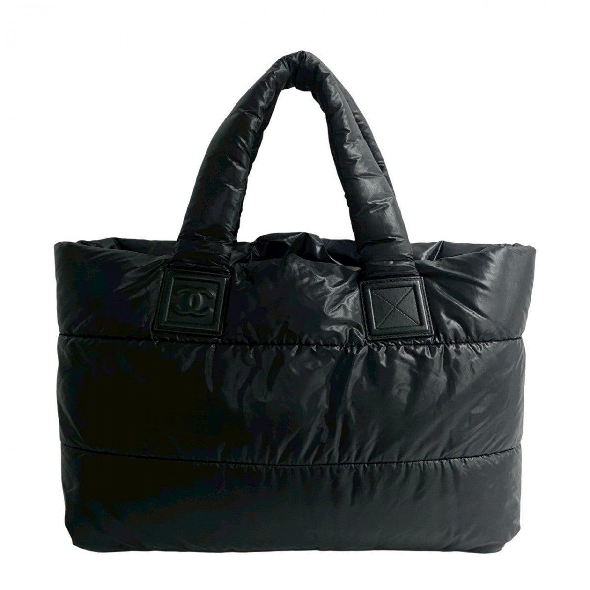Chanel Nylon COCO Mark Cococoon Black Tote Bag