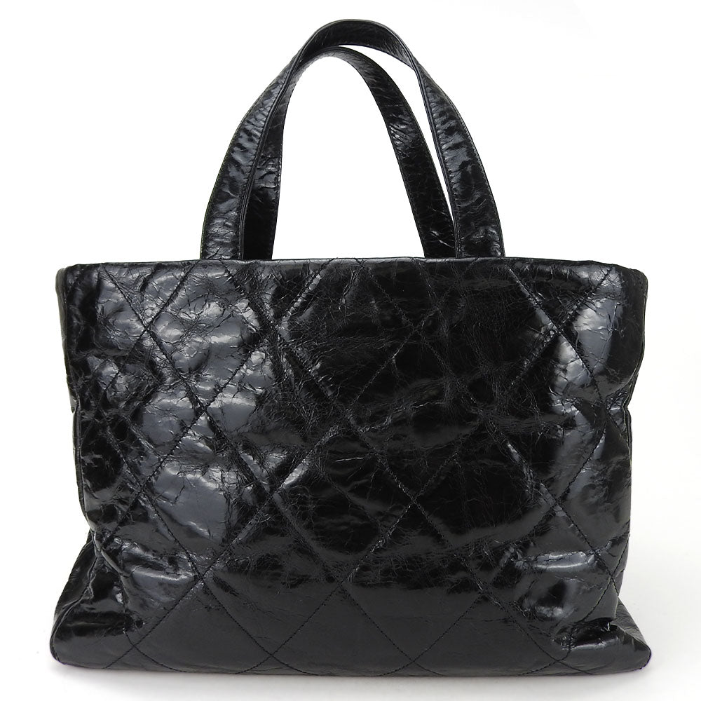 Chanel Portello Black Leather Tote Bag