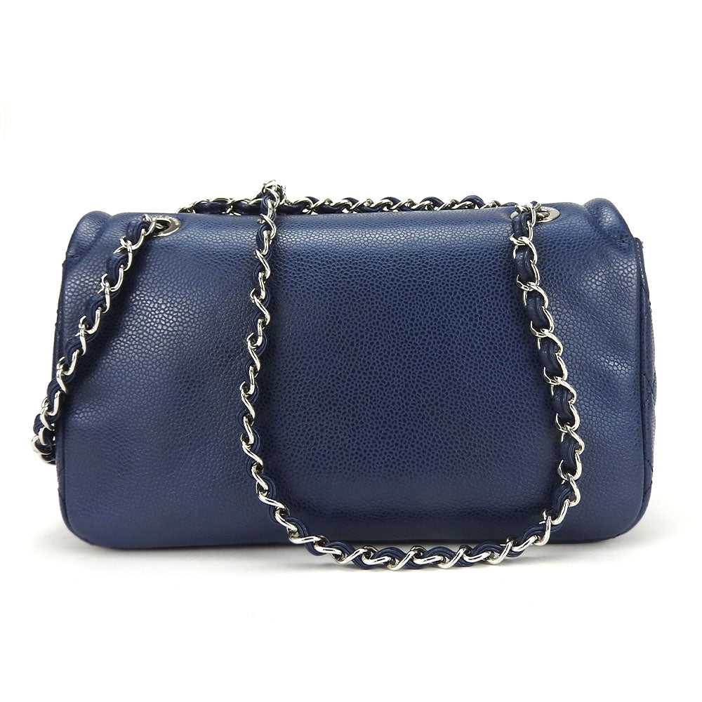 Chanel Caviar skin Navy Matrasse Shoulder Bag