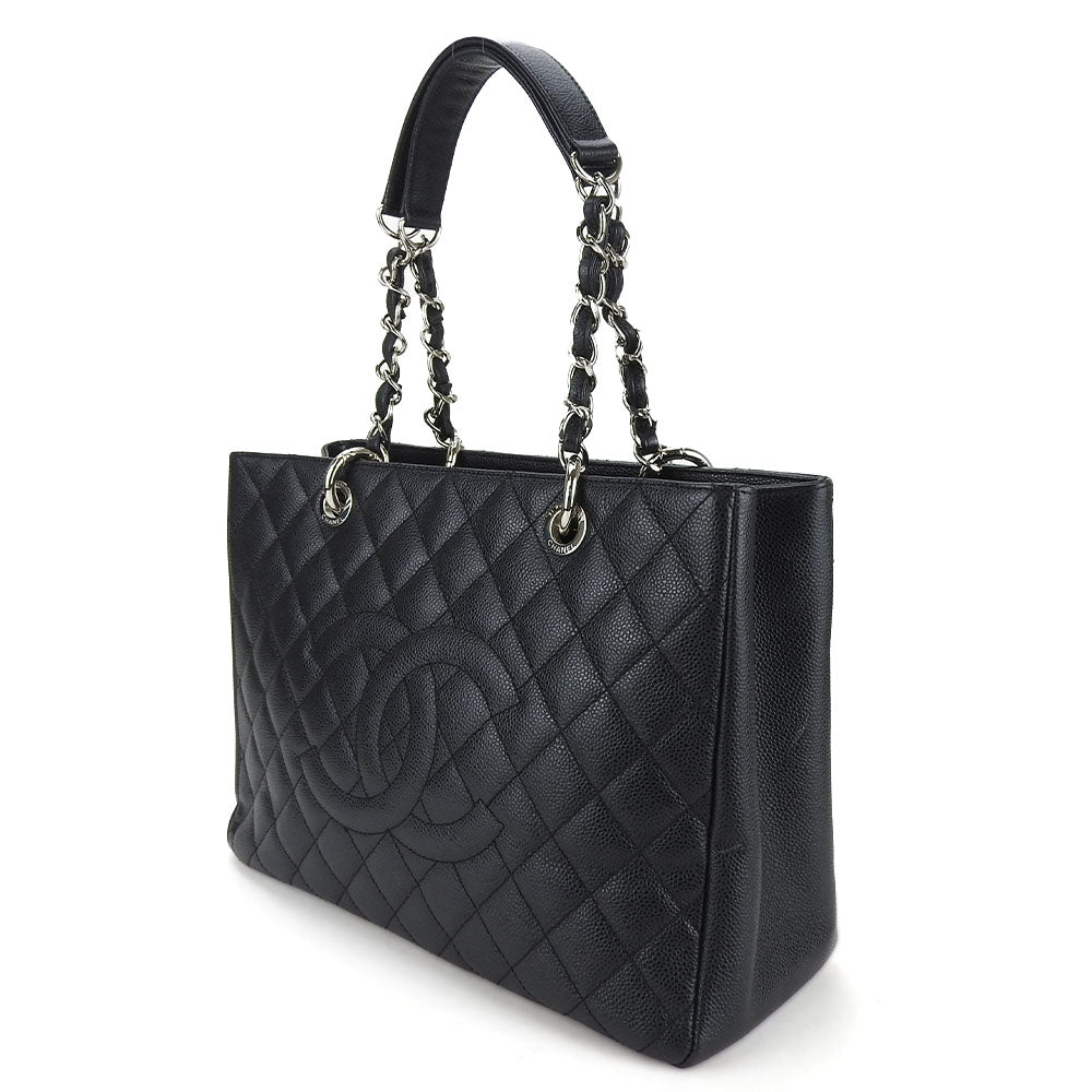 Chanel Caviar skin GST Black Tote Bag