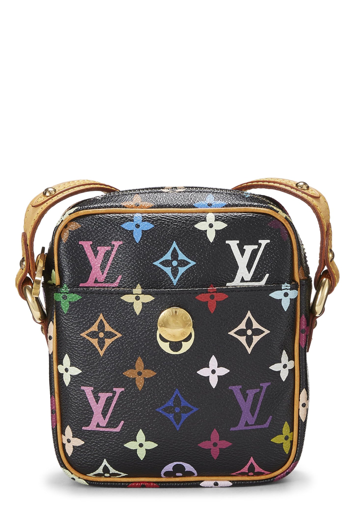 Louis Vuitton,  Takashi Murakami x Louis Vuitton Black Monogram Multicolore Rift, Black