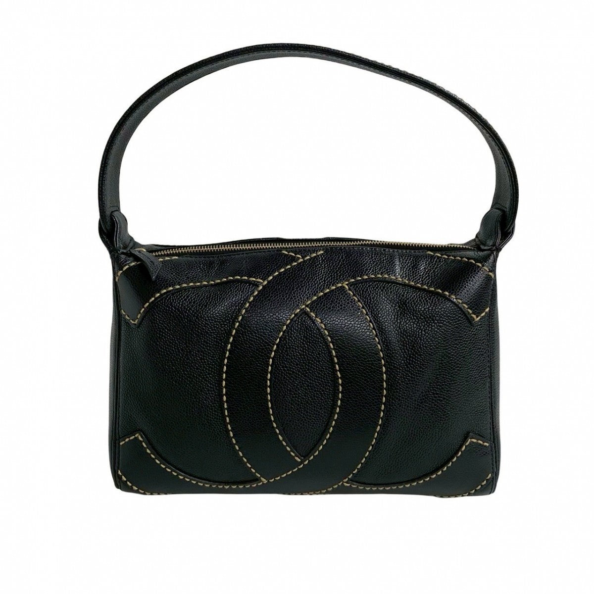 Chanel Matt caviar skin Wild stitch COCO Black Handbag