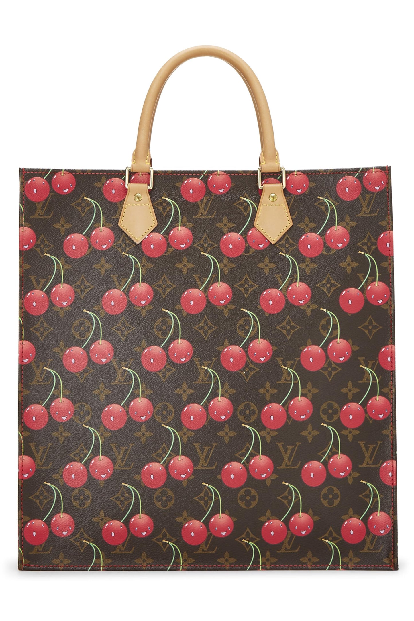 Louis Vuitton,  Takashi Murakami x Louis Vuitton Monogram Cerises Sac Plat, Brown