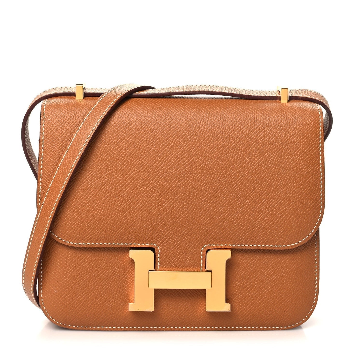 Hermes Epsom Constance Handbag Gold Travel Bag 18 Gold 1660647