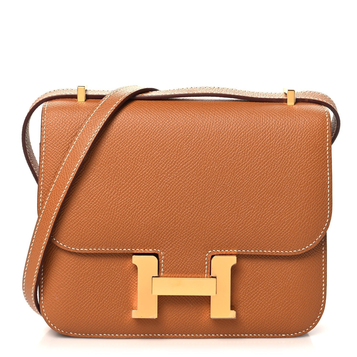 Hermes Epsom Constance Handbag Gold Travel Bag 18 Gold 1660647