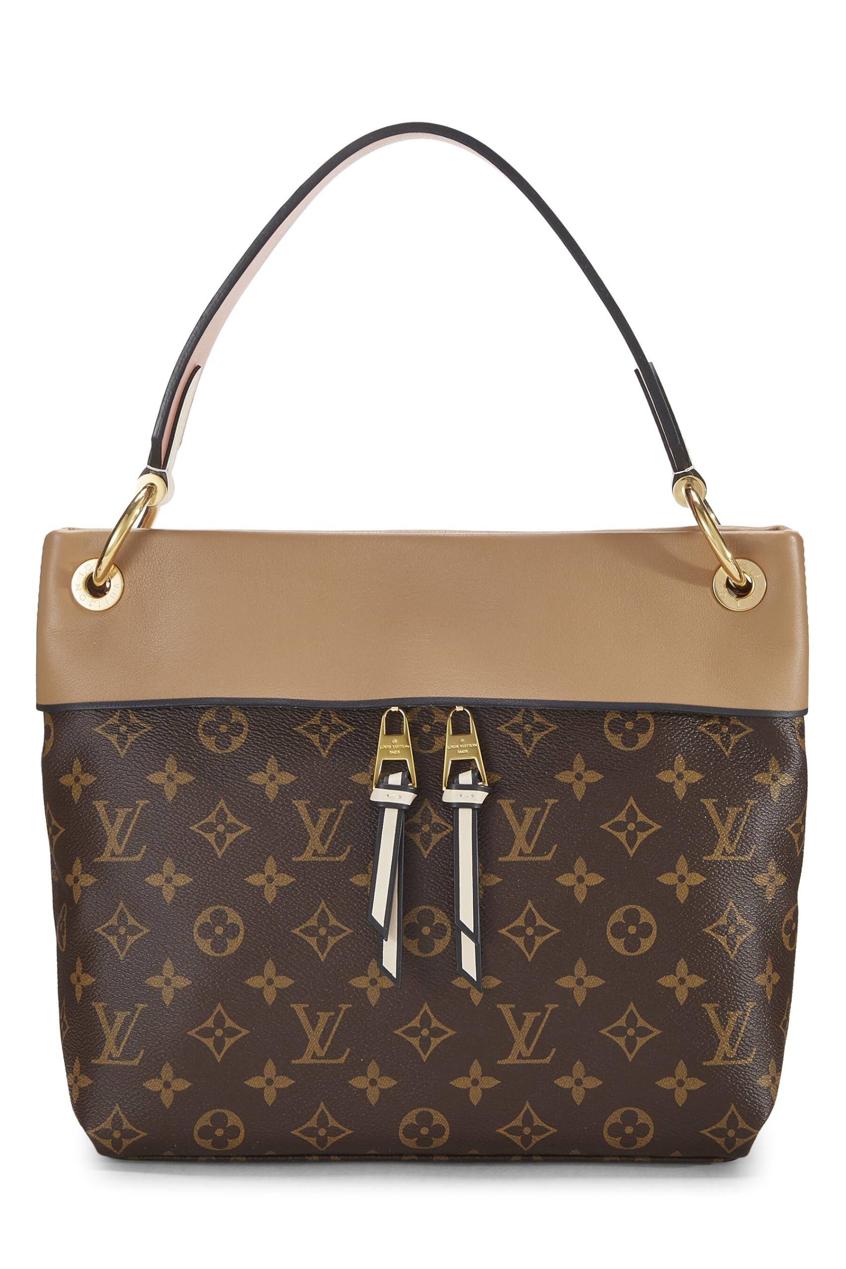 Louis Vuitton,  Beige Monogram Canvas & Leather Tuileries Besace, Beige