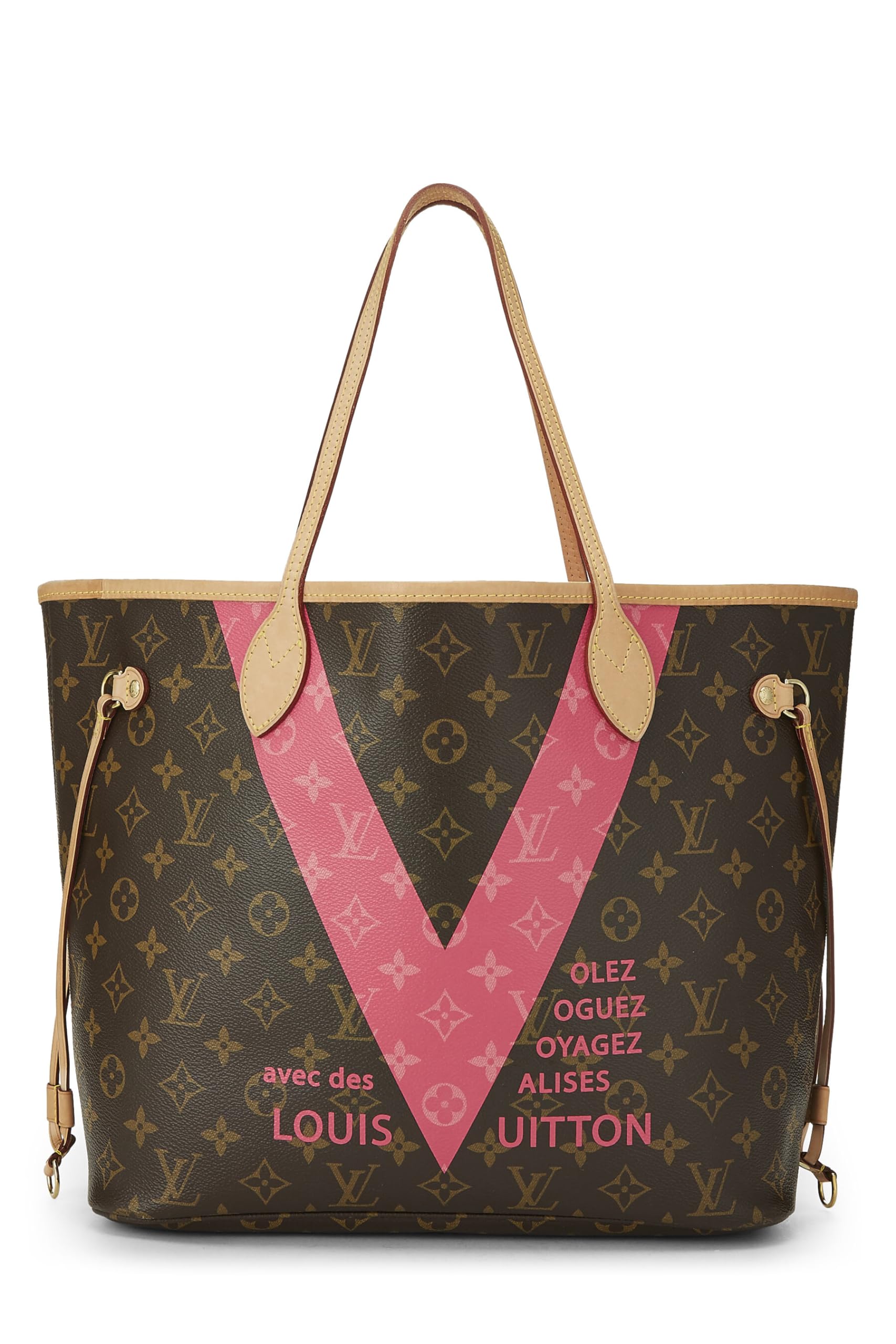 Louis Vuitton,  Pink Monogram V Neverfull MM, Pink