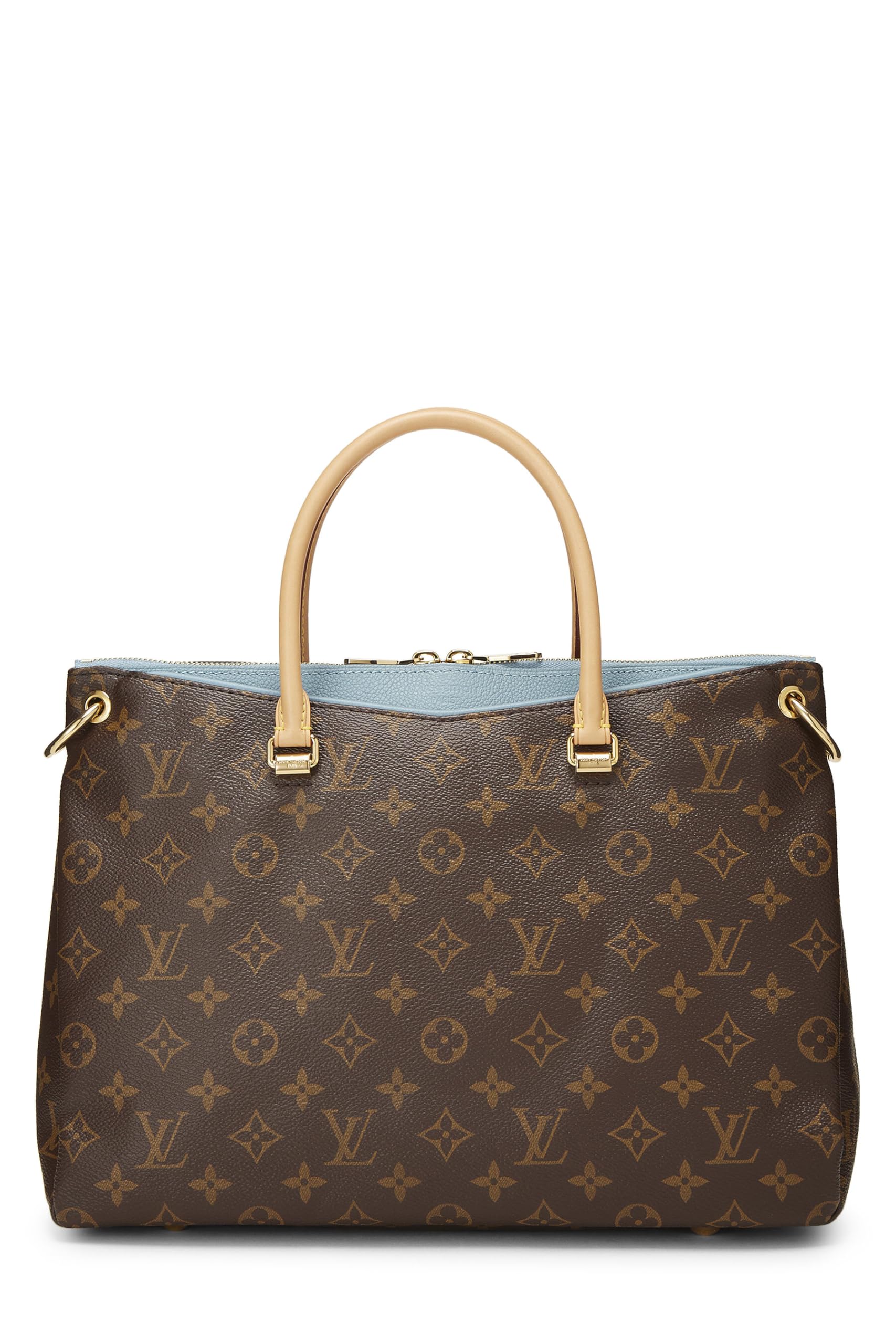 Louis Vuitton,  Blue Monogram Canvas Pallas, Blue