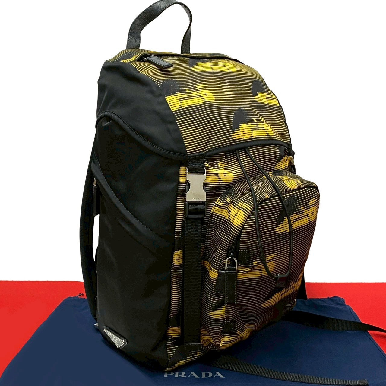 Prada Official Name Backpack Leather Nylon