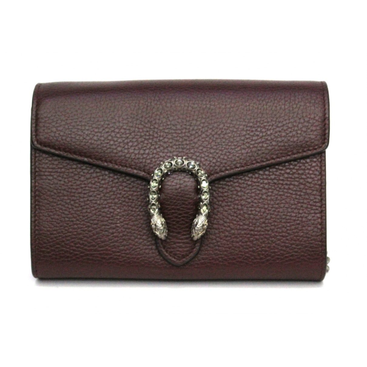 Gucci dionysus burgundy leather clutch bag